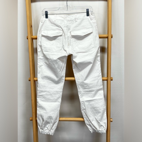 NILI LOTAN  White gathered ankle military cargo crop pants size 4 - Picture 8 of 14